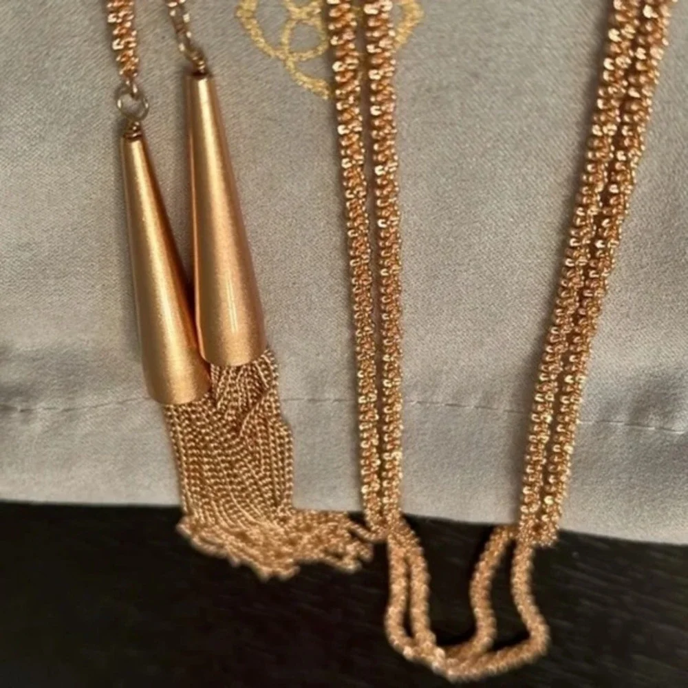 Kendra Scott The Phara Lariat Tassel‎ Y Necklace in Rose Gold